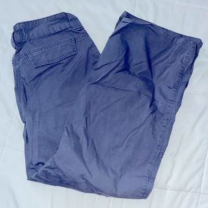 Blue cargo pants they are mid/high rise!